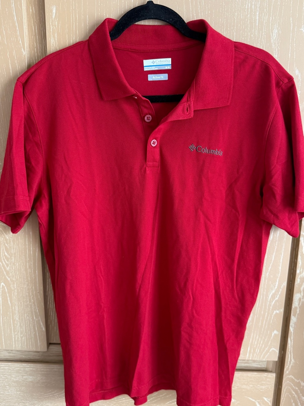 Columbia Men's Bright Red Polo Shirt